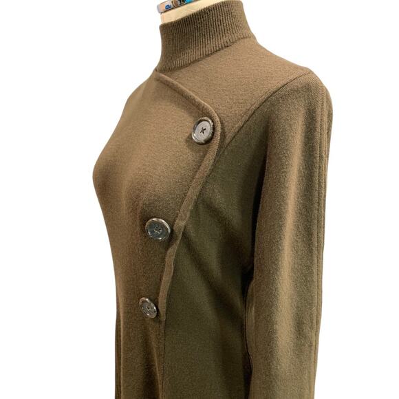 Small Nina Charles for Kasper ASL Wool Blend Sweater Dress 1990s Vintage - Picture 4 of 8